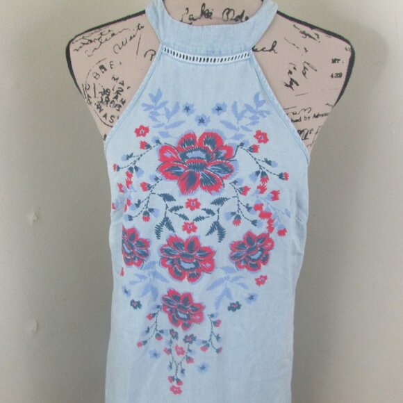 Living Doll Dress Juniors 1 Blue Boho Floral - Picture 3 of 12